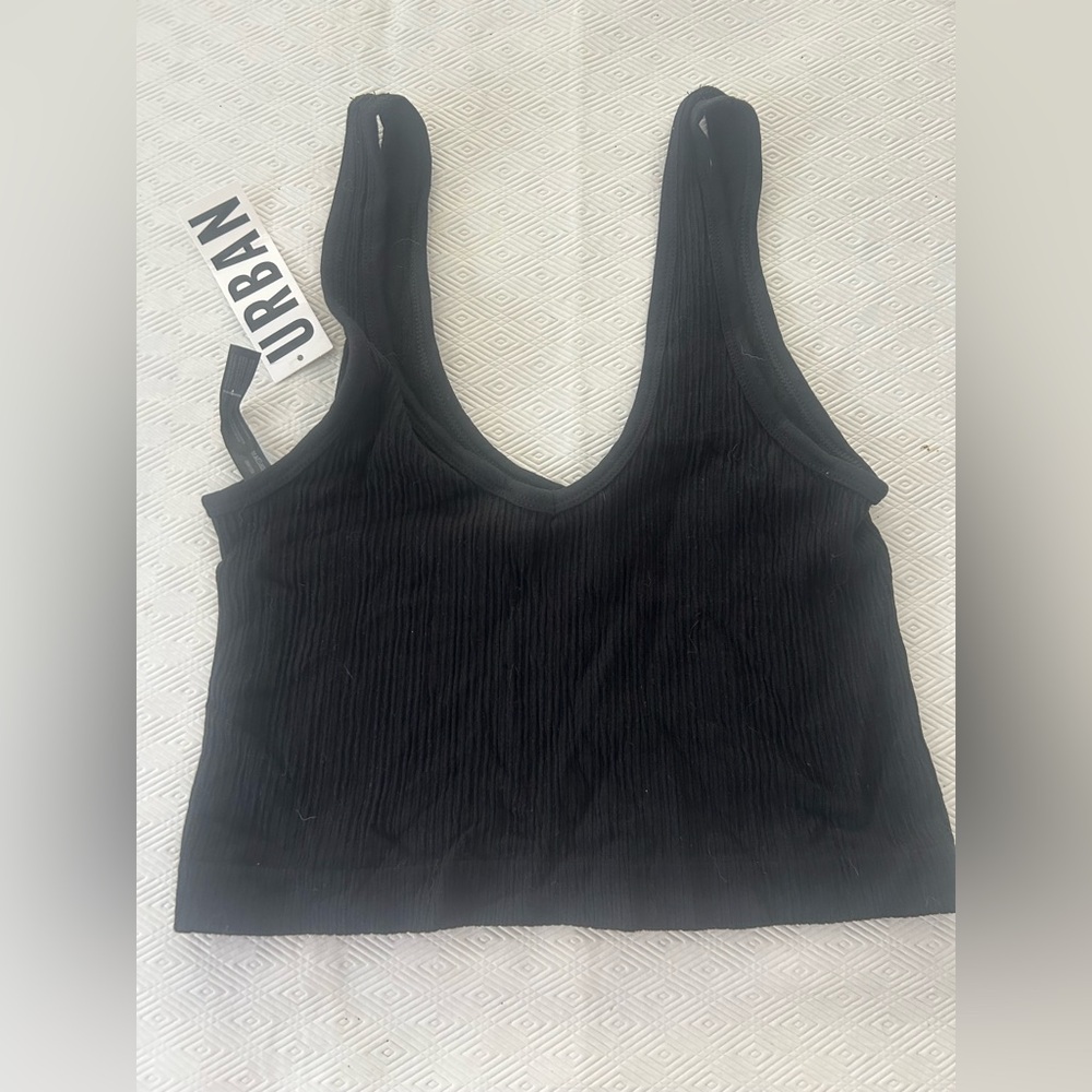 Urban Outfitters cropped black tank